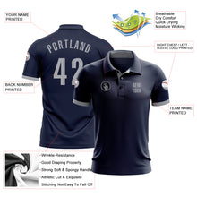 Load image into Gallery viewer, Custom Navy Gray Performance Golf Polo Shirt
