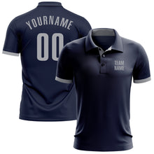 Load image into Gallery viewer, Custom Navy Gray Performance Golf Polo Shirt
