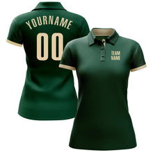 Charger l&#39;image dans la galerie, Custom Green Cream Performance Golf Polo Shirt
