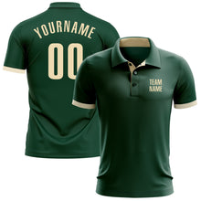Charger l&#39;image dans la galerie, Custom Green Cream Performance Golf Polo Shirt
