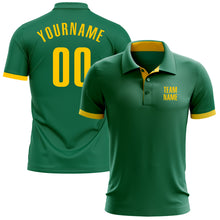 Charger l&#39;image dans la galerie, Custom Kelly Green Yellow Performance Golf Polo Shirt
