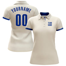 Загрузить изображение в средство просмотра галереи, Custom Cream Royal Performance Golf Polo Shirt

