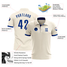Load image into Gallery viewer, Custom Cream Royal Performance Golf Polo Shirt
