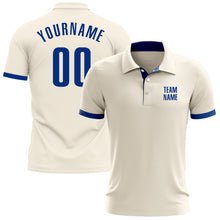 Загрузить изображение в средство просмотра галереи, Custom Cream Royal Performance Golf Polo Shirt
