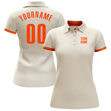 Загрузить изображение в средство просмотра галереи, Custom Cream Orange Performance Golf Polo Shirt
