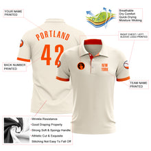 Загрузить изображение в средство просмотра галереи, Custom Cream Orange Performance Golf Polo Shirt
