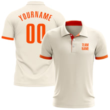 Загрузить изображение в средство просмотра галереи, Custom Cream Orange Performance Golf Polo Shirt
