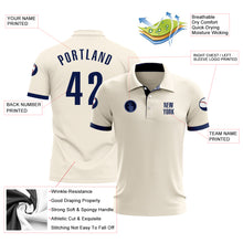 Laden Sie das Bild in den Galerie-Viewer, Custom Cream Navy Performance Golf Polo Shirt
