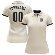 Загрузить изображение в средство просмотра галереи, Custom Cream Black Performance Golf Polo Shirt
