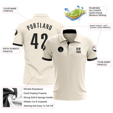 Загрузить изображение в средство просмотра галереи, Custom Cream Black Performance Golf Polo Shirt
