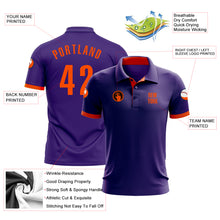 Laden Sie das Bild in den Galerie-Viewer, Custom Purple Orange Performance Golf Polo Shirt
