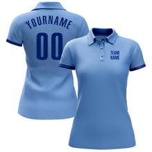 Laden Sie das Bild in den Galerie-Viewer, Custom Light Blue Royal Performance Golf Polo Shirt

