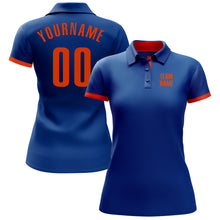 Laden Sie das Bild in den Galerie-Viewer, Custom Royal Orange Performance Golf Polo Shirt
