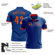 Load image into Gallery viewer, Custom Royal Orange Performance Golf Polo Shirt
