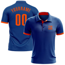 Laden Sie das Bild in den Galerie-Viewer, Custom Royal Orange Performance Golf Polo Shirt
