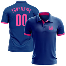 Laden Sie das Bild in den Galerie-Viewer, Custom Royal Pink Performance Golf Polo Shirt
