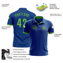 Laden Sie das Bild in den Galerie-Viewer, Custom Royal Neon Green Performance Golf Polo Shirt

