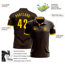 Laden Sie das Bild in den Galerie-Viewer, Custom Brown Yellow Performance Golf Polo Shirt
