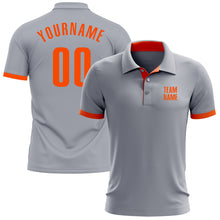 Laden Sie das Bild in den Galerie-Viewer, Custom Gray Orange Performance Golf Polo Shirt
