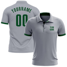 Загрузить изображение в средство просмотра галереи, Custom Gray Green Performance Golf Polo Shirt
