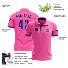 Load image into Gallery viewer, Custom Pink Royal Performance Golf Polo Shirt
