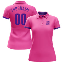 Laden Sie das Bild in den Galerie-Viewer, Custom Pink Purple Performance Golf Polo Shirt
