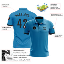 Laden Sie das Bild in den Galerie-Viewer, Custom Panther Blue Black Performance Golf Polo Shirt
