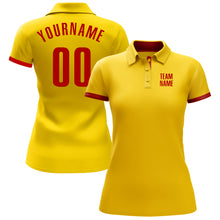 Laden Sie das Bild in den Galerie-Viewer, Custom Yellow Red Performance Golf Polo Shirt
