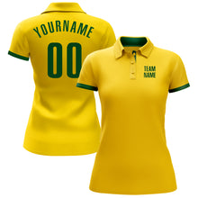 Laden Sie das Bild in den Galerie-Viewer, Custom Yellow Green Performance Golf Polo Shirt
