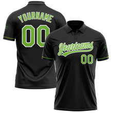 Загрузить изображение в средство просмотра галереи, Custom Black Neon Green-White Performance Vapor Golf Polo Shirt
