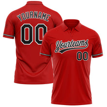 Charger l&#39;image dans la galerie, Custom Red Black-White Performance Vapor Golf Polo Shirt
