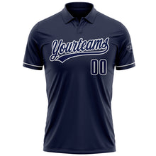 Load image into Gallery viewer, Custom Navy Navy-White Performance Vapor Golf Polo Shirt

