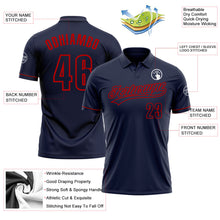 Laden Sie das Bild in den Galerie-Viewer, Custom Navy Navy-Red Performance Vapor Golf Polo Shirt
