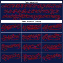 Laden Sie das Bild in den Galerie-Viewer, Custom Navy Navy-Red Performance Vapor Golf Polo Shirt

