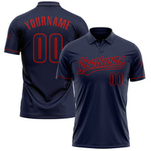Laden Sie das Bild in den Galerie-Viewer, Custom Navy Navy-Red Performance Vapor Golf Polo Shirt

