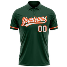Загрузить изображение в средство просмотра галереи, Custom Green White-Orange Performance Vapor Golf Polo Shirt
