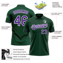 Laden Sie das Bild in den Galerie-Viewer, Custom Green Purple-White Performance Vapor Golf Polo Shirt

