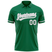 Load image into Gallery viewer, Custom Kelly Green White-Gray Performance Vapor Golf Polo Shirt
