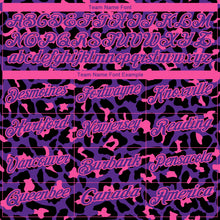 Laden Sie das Bild in den Galerie-Viewer, Custom Purple Pink 3D Pattern Design Leopard Print Performance Golf Polo Shirt
