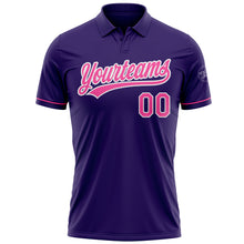 Load image into Gallery viewer, Custom Purple Pink-White Performance Vapor Golf Polo Shirt
