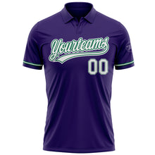 Charger l&#39;image dans la galerie, Custom Purple White-Kelly Green Performance Vapor Golf Polo Shirt
