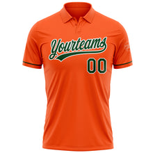 Load image into Gallery viewer, Custom Orange Green-White Performance Vapor Golf Polo Shirt
