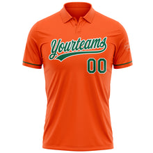 Load image into Gallery viewer, Custom Orange Kelly Green-White Performance Vapor Golf Polo Shirt
