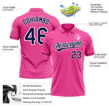 Laden Sie das Bild in den Galerie-Viewer, Custom Pink Navy-White Performance Vapor Golf Polo Shirt
