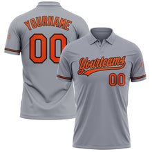 Charger l&#39;image dans la galerie, Custom Gray Orange-Black Performance Vapor Golf Polo Shirt

