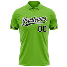 Load image into Gallery viewer, Custom Neon Green Black-White Performance Vapor Golf Polo Shirt

