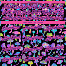 Laden Sie das Bild in den Galerie-Viewer, Custom Black Purple-Pink 3D Pattern Design Magic Mushrooms Psychedelic Hallucination Performance Golf Polo Shirt

