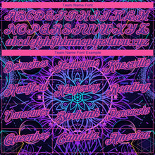 Laden Sie das Bild in den Galerie-Viewer, Custom Black Purple Pink 3D Pattern Design Magic Mushrooms Over Sacred Geometry Psychedelic Hallucination Performance Golf Polo Shirt
