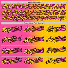 Загрузить изображение в средство просмотра галереи, Custom Yellow Pink-Black Authentic Gradient Fashion Baseball Jersey

