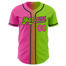 Charger l&#39;image dans la galerie, Custom Neon Green Pink-Black Authentic Gradient Fashion Baseball Jersey
